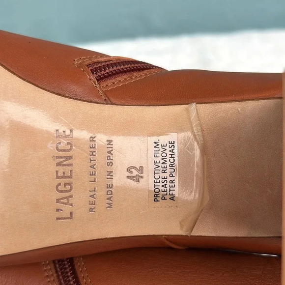 L'Agence EUC Women Jeannie II Pointed Toe Brown Leather boots size EU 42 - Picture 7 of 9